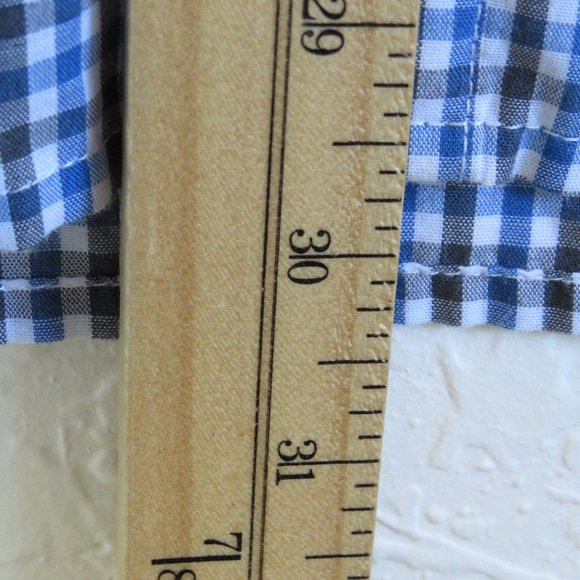 Dockers* Men's Short Sleeve Button Down Curved Hem Pocket Plaid Shirt~ Size XL - Picture 8 of 11